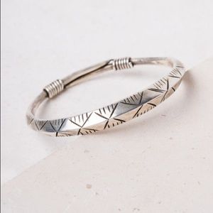Sterling Silver, handcrafted, adjustable bracelet.